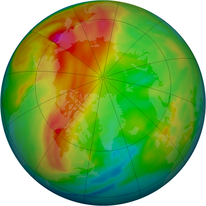 Arctic ozone map for 21 January 2014